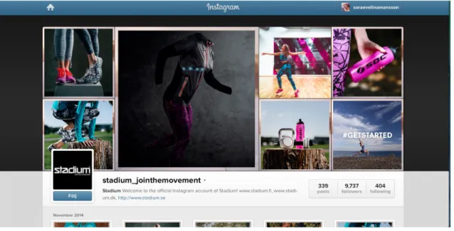 Figur 4. Skärmdump från stadium_jointhemovement på Instagram  (Instagram, 2014[1]). 