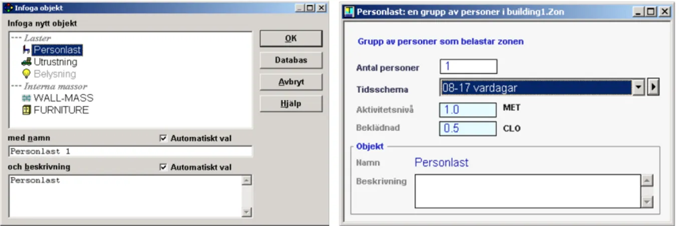 Figur 4-6 Simulering av laster. (EQUA Simulation, 2001).  