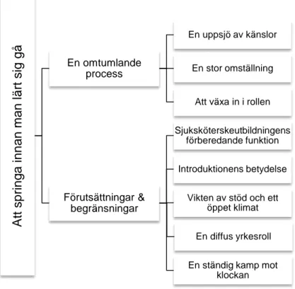 Figur 2. Översikt över tema, kategorier och subkategorier