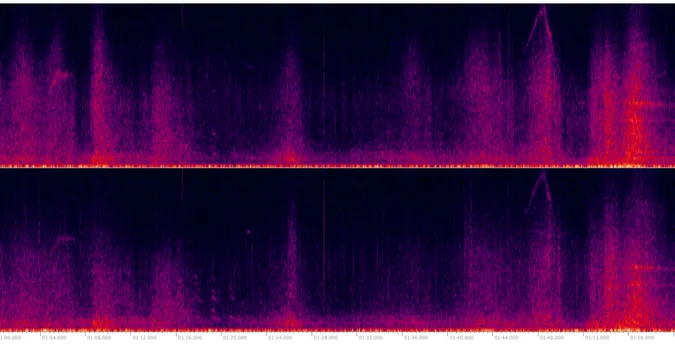 Figure 6: Example of a spectrogram used in the temporal analysis method. 