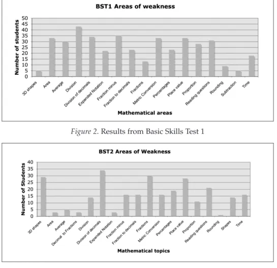 Figure 3. Results from Basic Skills Test 2