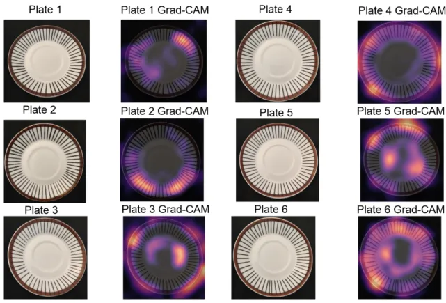 Figure 12: Original and generated Grad-CAM for each plate.
