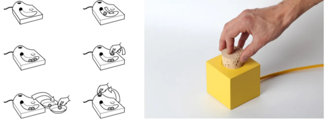 Figure 3A and 3B. The Marble Answering Machine (Bishop, n.d.) and Plugg Radio (Skrekkøgle, 2012). 