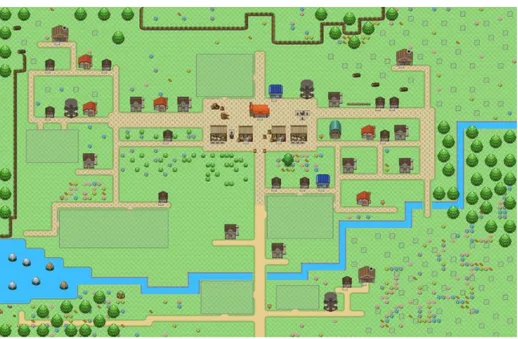 Figure 3 - The village designed for this thesis. 