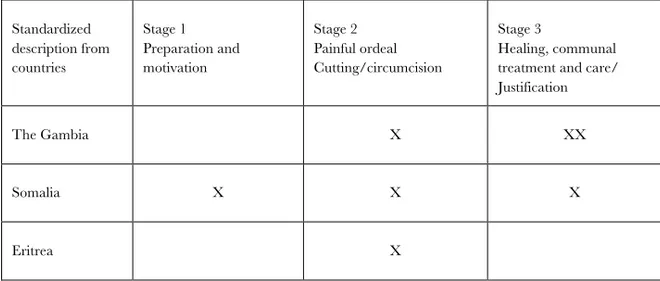 Table 2. The presence of elements of the ritual stages in The Gambia, Somalia, and Eritrea 