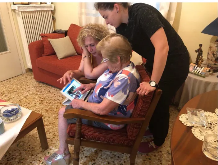 Figure 3: Jane (85) learned how to use Facebook from her daughter and granddaughter 