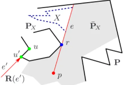 Figure 3: Counterexample showing that an L 1 -optimal SWR is not an L 1 -optimal OSR in rectilinear polygons.