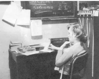 FIGURE 1. Charlotte Froese computing on the Electronic Delay Storage Automatic Calculator (ED- (ED-SAC) at Cambridge.