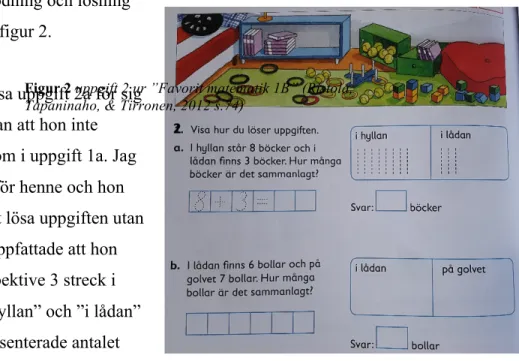 Figur 2 uppgift 2 ur ”Favorit matematik 1B” (Ristola,  Tapaninaho, &amp; Tirronen, 2012 s.74)