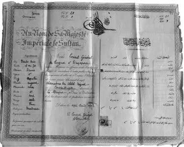 Figure 4.2. Passports granted by the Ottoman consuls in Singapore  in 1902 and Batavia in 1911 to Abdul Rahman bin  Ab-dul Majid, an Ottoman merchant born in Istanbul and  resident in Mecca and Batavia