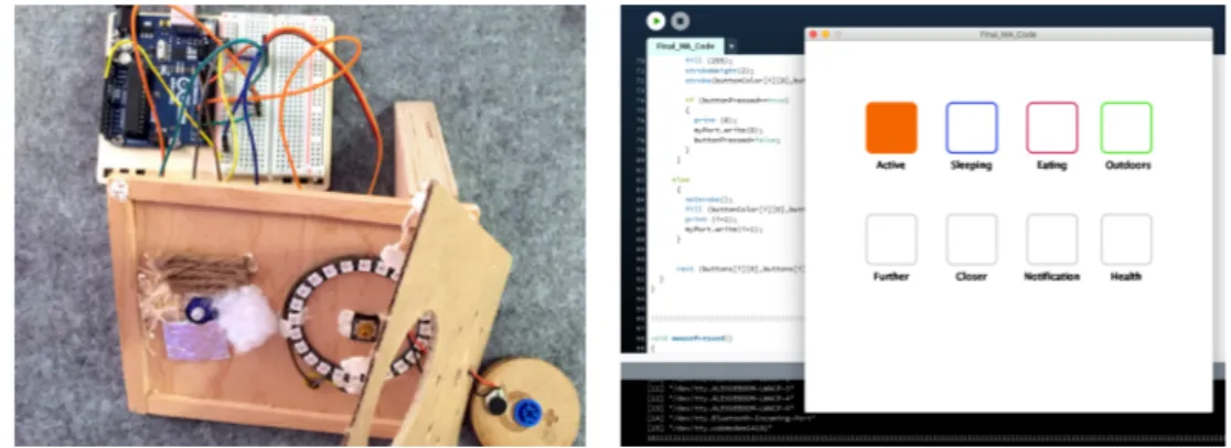 Figure 25 illustrates the development and building process of the final prototype. The prototype is  fully functionable and able to present all the functional aspects of the design concept