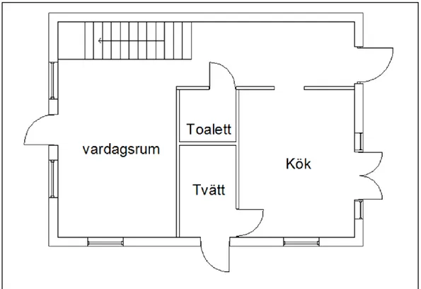 Figur 5: Planlösning av våning 1 