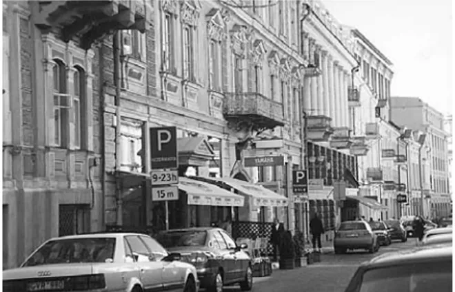 Figure 163. A main street in Vilnius exposes obvious signs of economic  transition. Photo: Alfred F