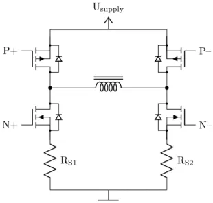 Figure 2.2: H-bridge controlling the secondary current.