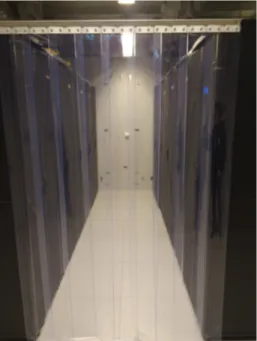 Figure 5: Photo of the hot aisle of the data center we used in our experiments.