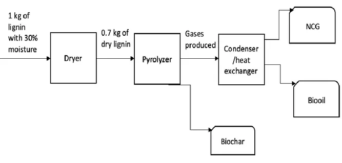 Figure 2. Pyrolysis different stages. 