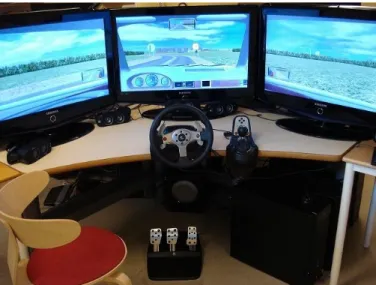 Figure 7: One of the driving simulator stations. 