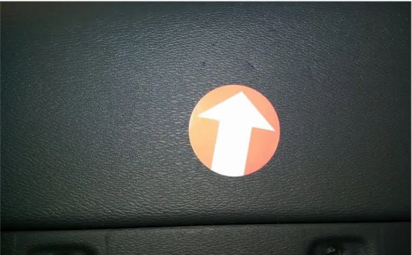 Figure 9: The red sticker indicates several pressure marks 