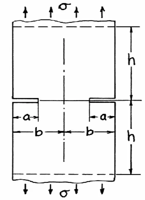 Figur 4.5: Geometrin för ett testprov, där 