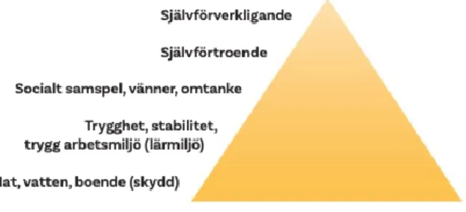 Figur 1 : Maslows behovspyramid (Bähr, 2020). 