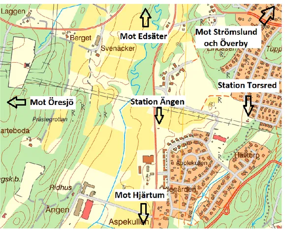 Figur 1.1 Karta över området Hälltorp 
