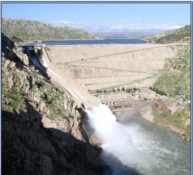 Figure 10: General view of Darbandikhan Dam from the upstream      (MoWR n.d.). 