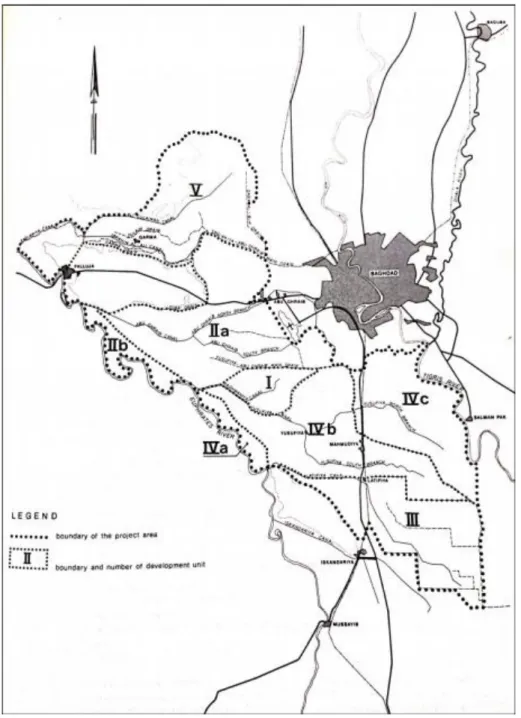Figure 1: General map of Great Abu Ghraib Project. (Nedeco, 1978).   