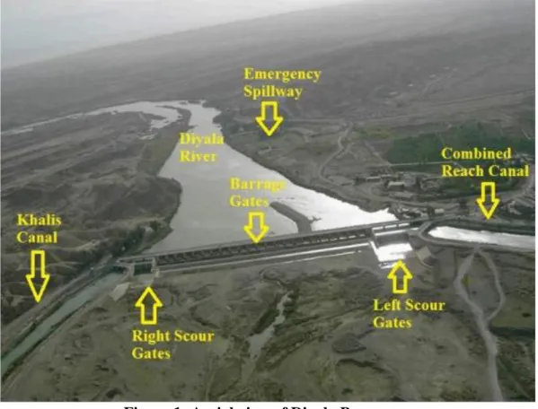 Figure 1: Aerial view of Diyala Barrage.                                                       