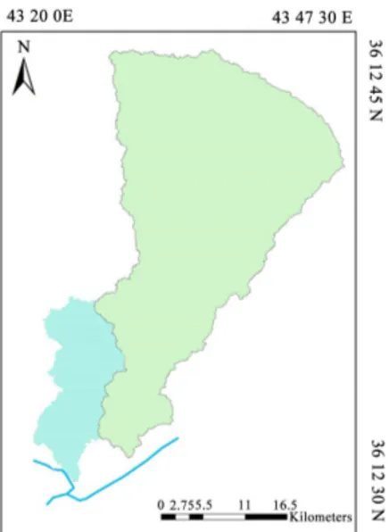 Figure 1. Location for the Basin of Alrakmah valley. 