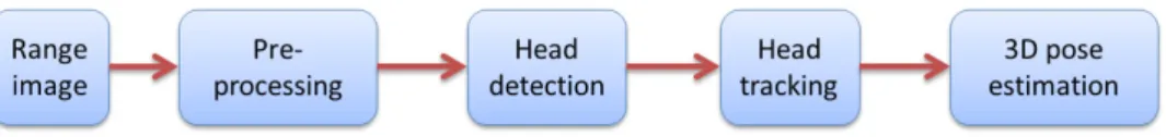 Figure 2.5: Passive head pose estimation system [4].