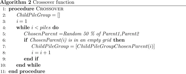 Figure 4.2: Two parent pile groups chosen to create a new pile group.