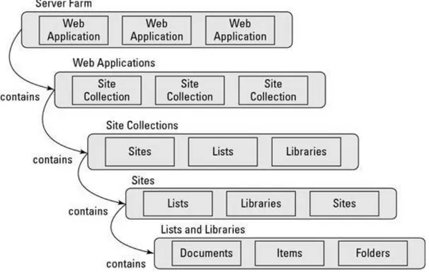 Figure 1. SharePoint’s Site Hierarchy Model [61] 