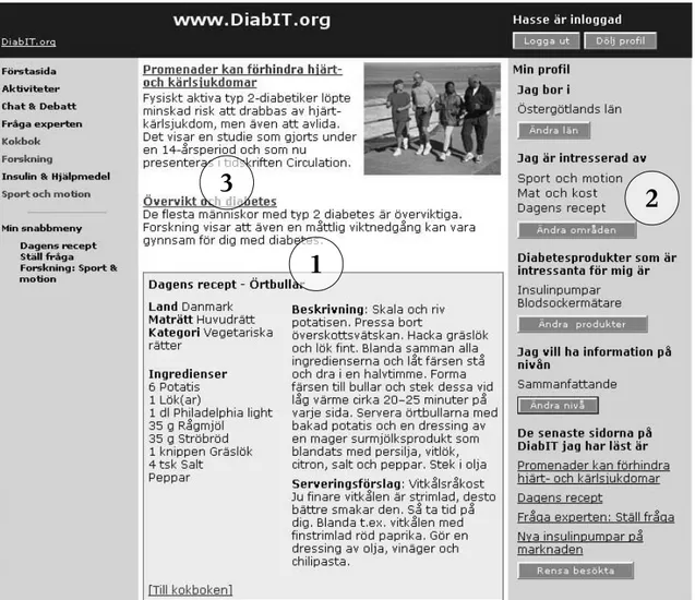 Figur 3.4. Prototyp 1 – Förstasidan