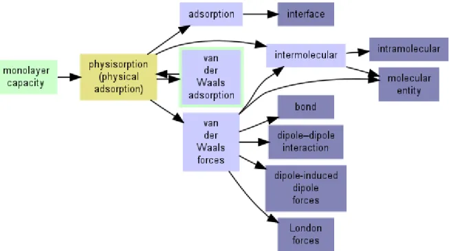 Figure 2.2.1: Flowchart describing the methods and phenomena present in physical adsorption.[4]