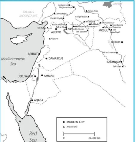 Figure 2: Ancient Ubaid Settlements in Turkey, Syria and upper  Mesopotamia  [8] . 