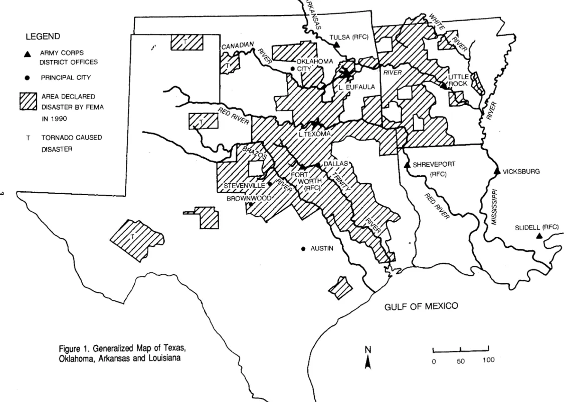 Figure 1. Generalized Map of Texas,