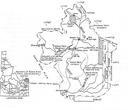 Fig.  1.  Map of Upper Henry's Fork basin. 