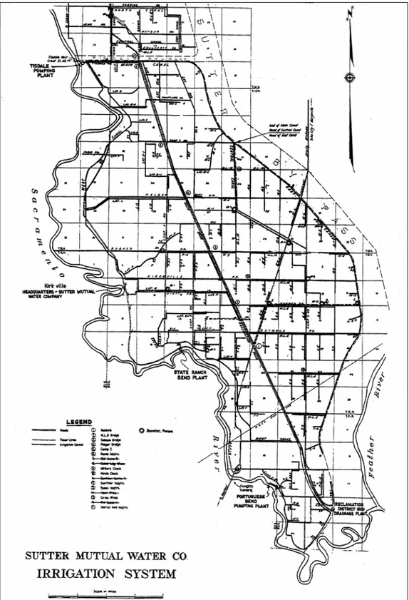 Figure 1.  Map of Sutter Mutual Water Company service area. 