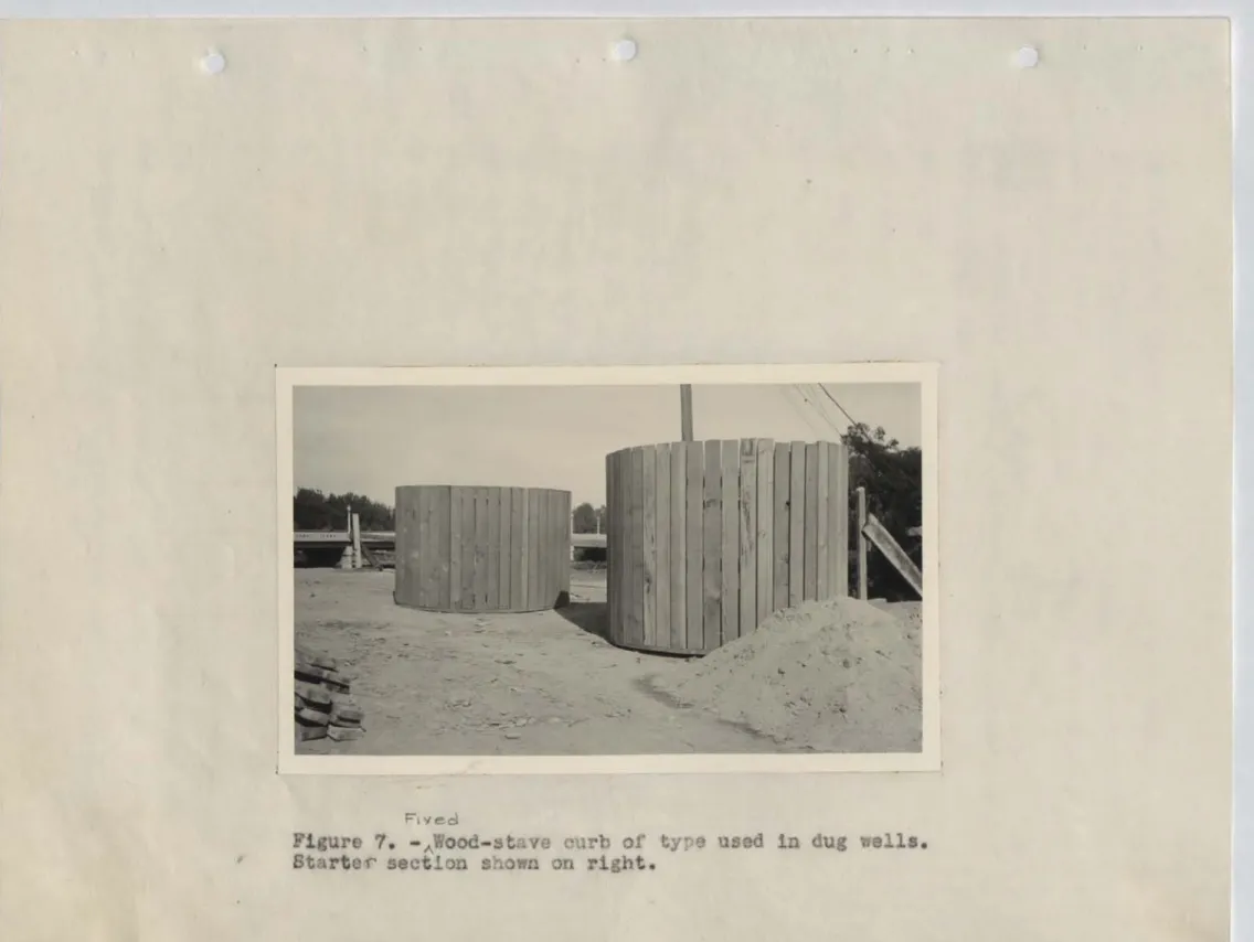 Figure 7.  . AWood-5tave curb of ty7:.e  used  in dug wells.