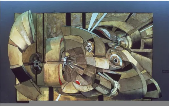 Figure 9:   Lee Bontecou, Untitled, 1966  steel and wire, 199 x 303 x 79 cm 