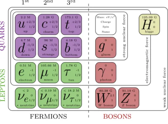 Figure 2.1. The Standard Model of Particle Physics