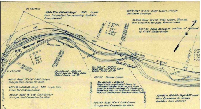 Figure 1.2. 1930s construction plans for U.S. Highway 34 between Estes Park and Drake