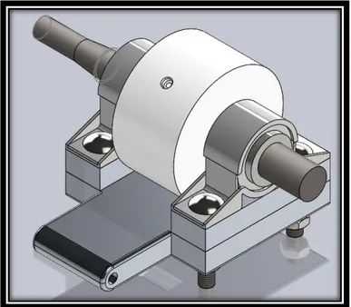Figure 2.3.1: SolidWorks model of the shaft system prototype. 