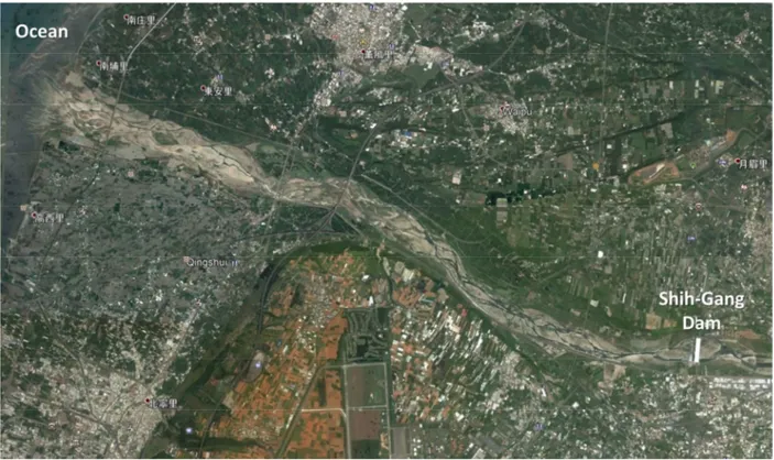 Fig. 6 Satellite photo of Tachia River in Taiwan [adapted from Google Maps 2018]. 