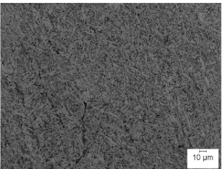 Figure 4.12: LOM micrograph of the as-solidified weld metal of a W13/W14 weld in as- as-welded condition.