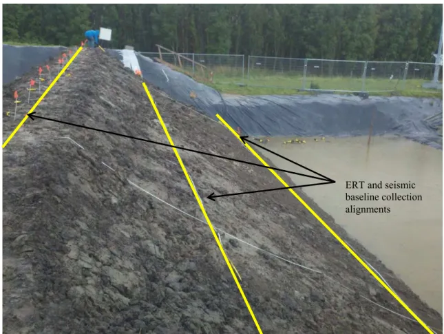Fig. 3.1 Baseline data collection alignments for both ERT and active seismic data collection