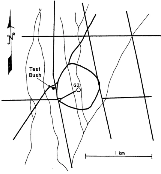 Fig. 4. Test Bush Site at Gl1X Area (after Rhoades, 1974)