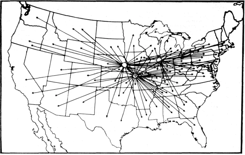 Figure 1: Livestock shipments from three major stockyards in a 24-hour period. 