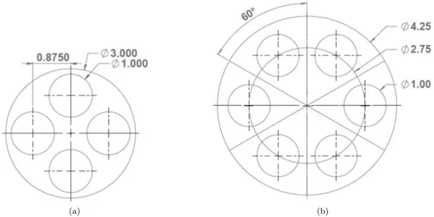 Figure 3.1 An axial view of where deep roll samples (Figure 3.7) were machined out of the as received bars.