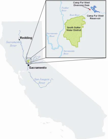 Figure 1. South Sutter Water District Location Map. 